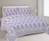 Lavender Paisley Printed Double Bedsheet With 2 Pillow Covers ADB1452