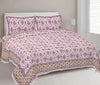 Lavender Floral Printed Double Bedsheet With 2 Pillow Covers ADB1459