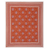 Brick Red Ethnic Printed Double Bedsheet With 2 Pillow Covers ADB1470