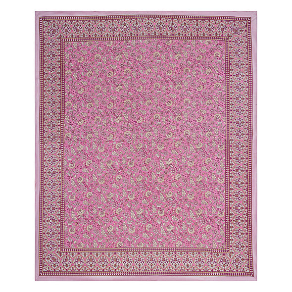 Fuchsia Pink Floral Printed Double Bedsheet With 2 Pillow Covers ADB1476