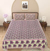 Pink Ethnic Motifs 240 TC Cotton 1 King Bedsheet with 2 Pillow Covers ADB1483