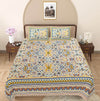 Multi Floral 240 TC Cotton 1 King Bedsheet with 2 Pillow Covers ADB1494