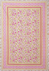 Pink Floral 180 TC Cotton Single Bedsheet with 1 Pillow Cover - BSB1097