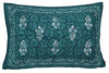 Sea Green Ethnic Motifs 180 TC Cotton Single Bedsheet with 1 Pillow Cover - BSB1099