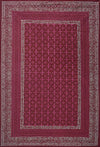 Burgundy Ethnic Motifs 180 TC Cotton Single Bedsheet with 1 Pillow Cover - BSB1116