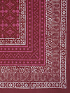 Burgundy Ethnic Motifs 180 TC Cotton Single Bedsheet with 1 Pillow Cover - BSB1116