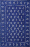 Blue Ethnic Motifs 180 TC Cotton Single Bedsheet with 1 Pillow Cover - BSB1123