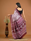 Mulberry Tribal Bagru Printed Pure Cotton Saree - SHKM1032