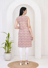 Women Multicolor Chevron/Zig Zag Pure Cotton Straight Kurti