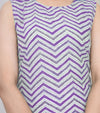 Women Purple Chevron/Zig Zag Pure Cotton Straight Kurti