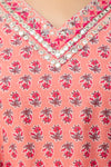 Women Pink Pure Cotton Printed Kurta with Trousers & Dupatta