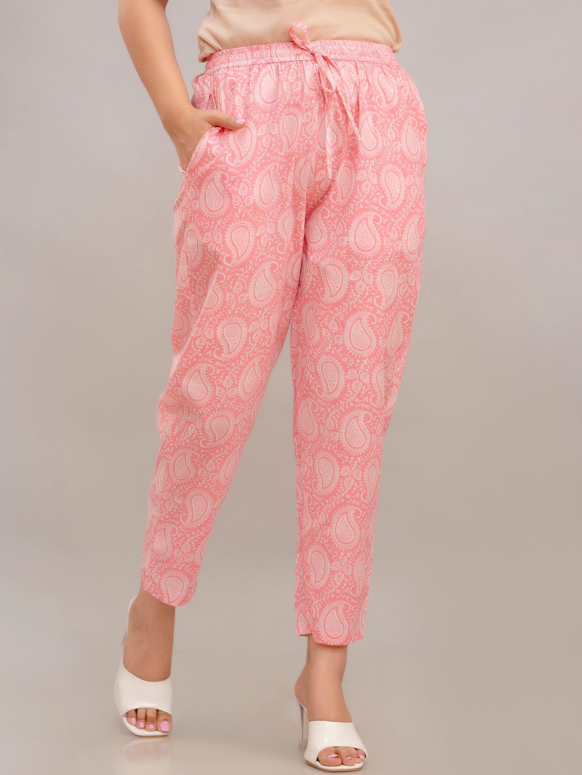 Women Baby Pink Printed Co-ord Set - Frionkandy